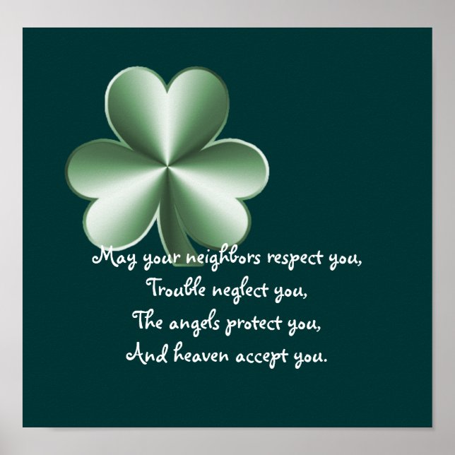 Clover - Irish Proverb Print (Front)