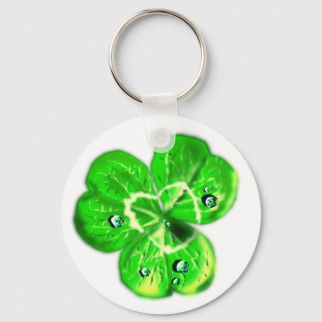Clover Keychain - Dew Drops (Front)