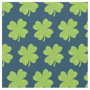 Clover Leaf Illustration Fabric