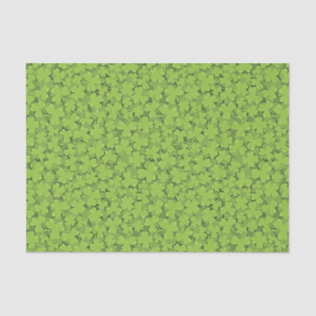Clover Leaf Illustration Tissue Paper (Front)