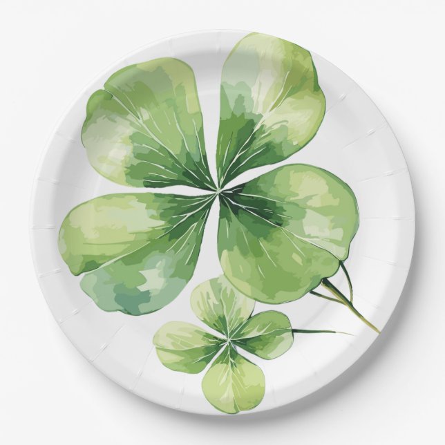 Clover leaf paper plate (Front)