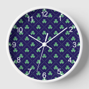 Clover Leaves Pattern St. Patrick's Day-23223 Clock