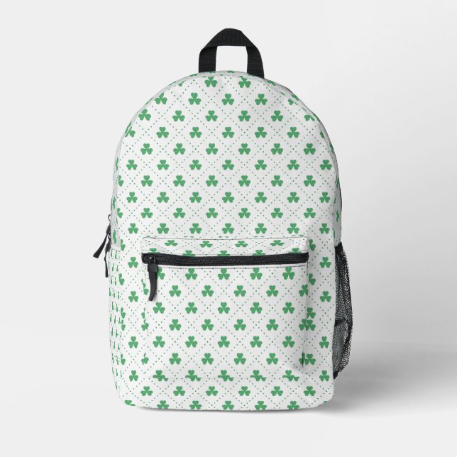 Clover Leaves Pattern St. Patrick's Day-53224 Printed Backpack (Front)
