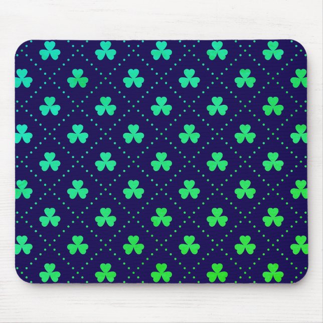 Clover Leaves St. Patrick's Day Pattern-53223 Mouse Pad (Front)