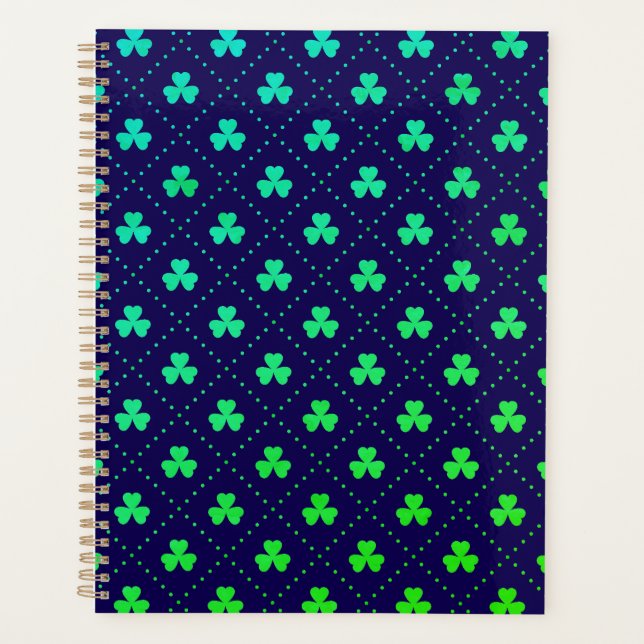 Clover Leaves St. Patrick's Day Pattern-53223 Planner (Front)