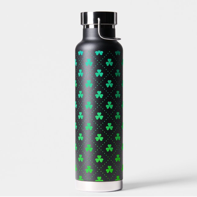Clover Leaves St. Patrick's Day Pattern-53223 Water Bottle (Left)