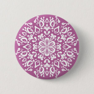 Clover Mandala 6 Cm Round Badge