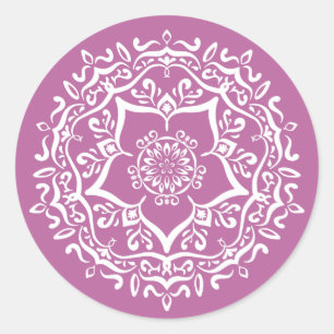 Clover Mandala Classic Round Sticker