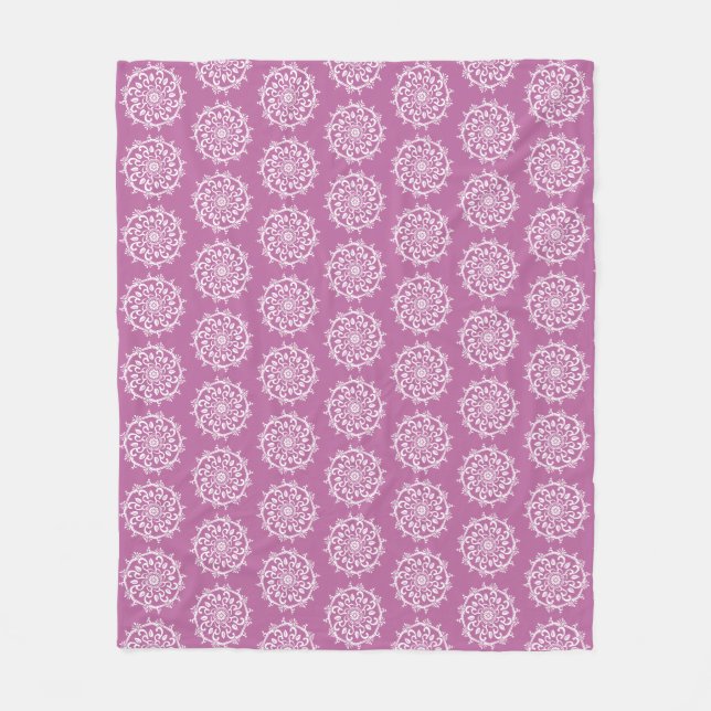 Clover Mandala Fleece Blanket (Front)