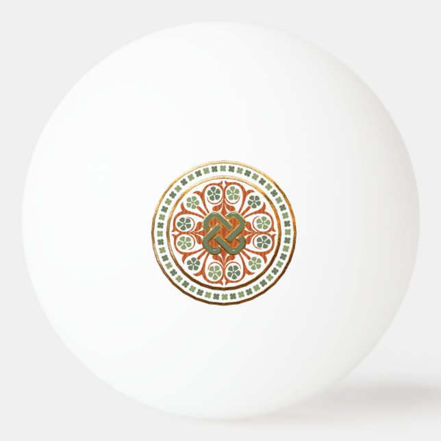 Clover Mandala Ping Pong Ball (Front)