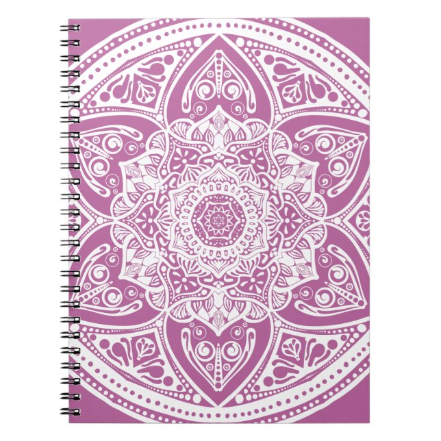 Clover Mandala Spiral Notebook (Front)