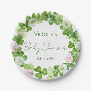 Clover Meadow Blooms Paper Plate