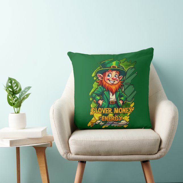 Clover Money Energy – Lucky Leprechaun - almofada Cushion (Chair)