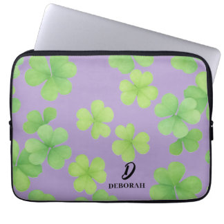 Clover Monogram Laptop Sleeve