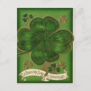 Clover on Card - Postcard