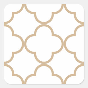 Clover Pattern 1 Sand Square Sticker