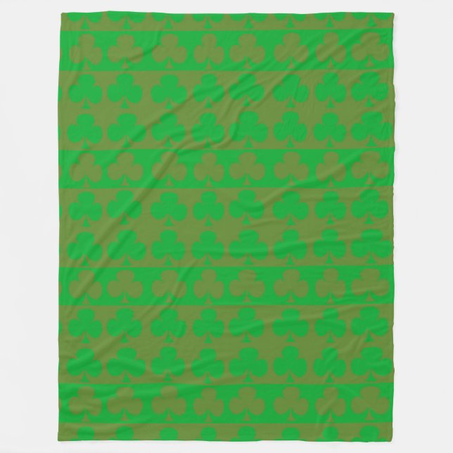 Clover Pattern Fleece Blanket (Front)