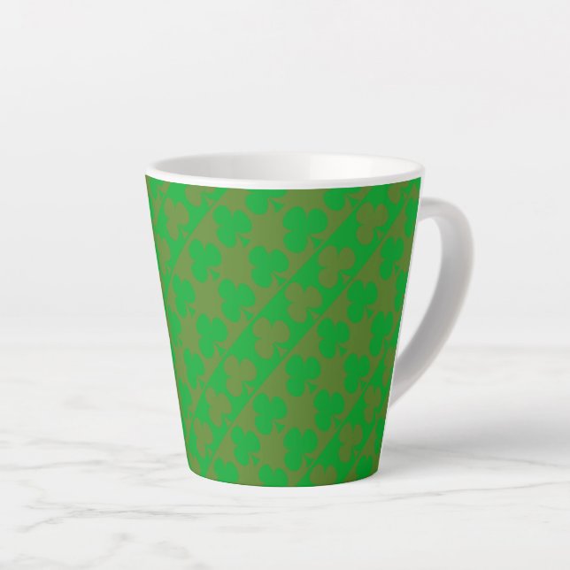 Clover Pattern Latte Mug (Right Angle)