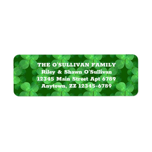 Clover Pattern Lucky Green Botanical Irish (Front)