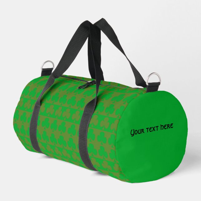 Clover Personalised Pattern Small Duffle Bag (Left Corner)