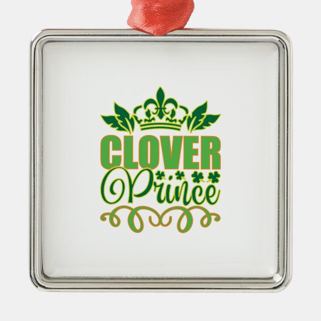 Clover Prince Metal Tree Decoration (Front)