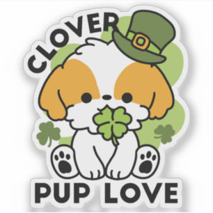 Clover Pup Love – St. Patrick's Day Dog Design