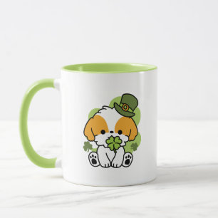 Clover Pup Love – St. Patrick's Day Dog Design Mug
