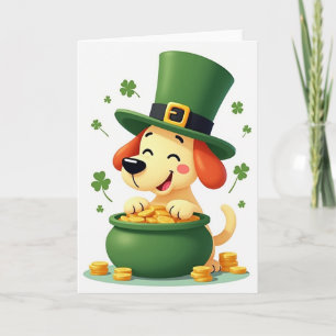 Clover Puppy Luck Card