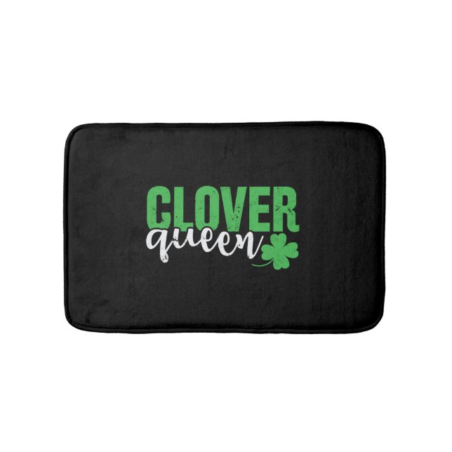 Clover Queen St. Patricks Day Bath Mat (Front)