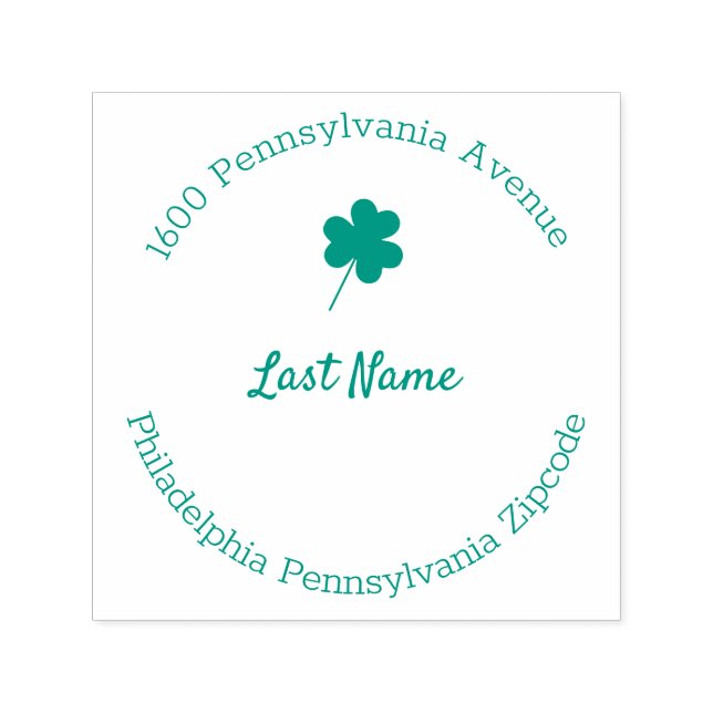 Clover Round Self-inking Stamp (Design)