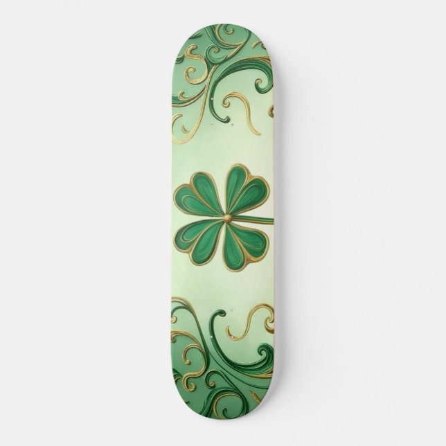 Clover Saint Patrick's Day Skateboard (Front)
