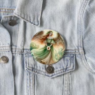 Clover Serenity Angel 7.5 Cm Round Badge