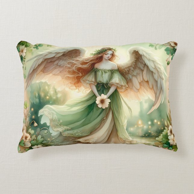 Clover Serenity Angel Decorative Cushion (Front)
