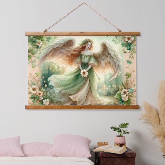 Clover Serenity Angel Hanging Tapestry (Bedroom)