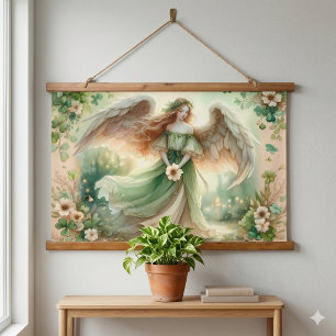 Clover Serenity Angel Hanging Tapestry