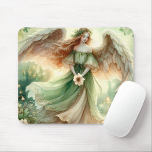 Clover Serenity Angel Mouse Pad