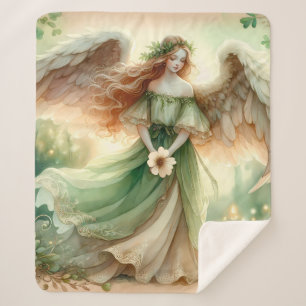 Clover Serenity Angel Sherpa Blanket