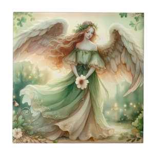 Clover Serenity Angel Tile