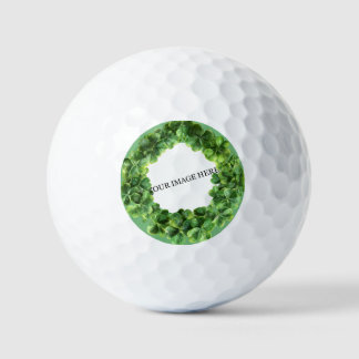 Clover Shamrock Circle Personalised Image Logo Golf Balls