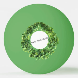 Clover Shamrock Circle Personalised Image Logo Ping Pong Ball