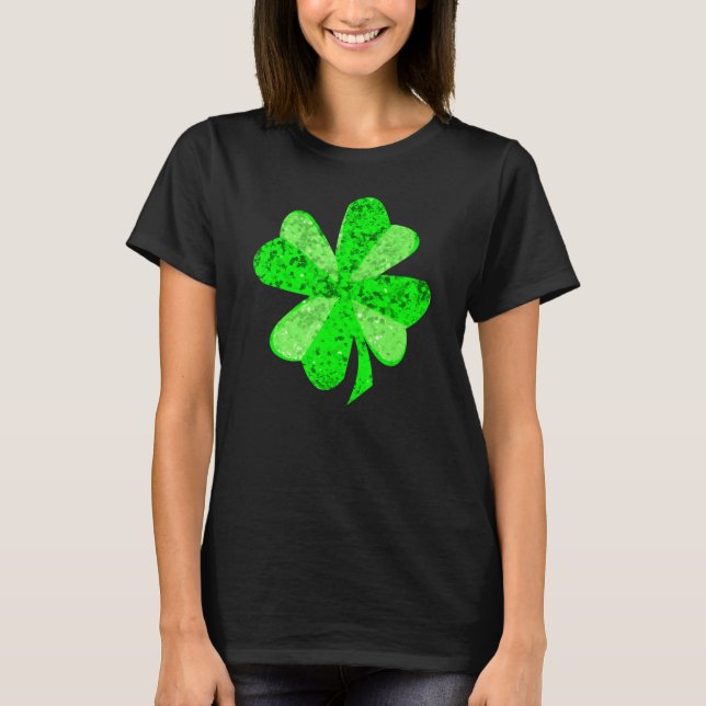 Clover Shamrock Funny St Saint Patrick's Day T-Shirt (Front)
