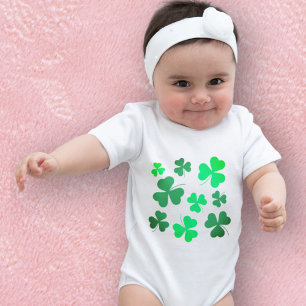 Clover Shamrock Ireland Irish St Patricks Day Baby Bodysuit