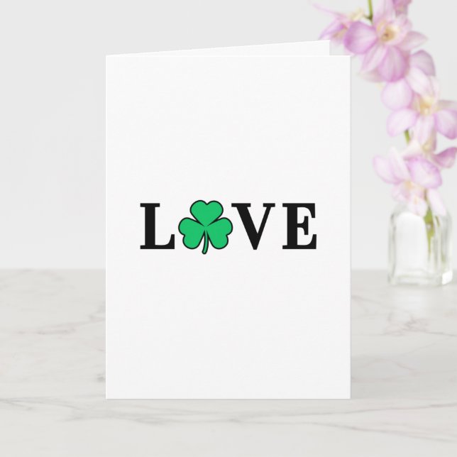 Clover Shamrock Ireland LOVE Elegant All Purpose Card (Orchid)