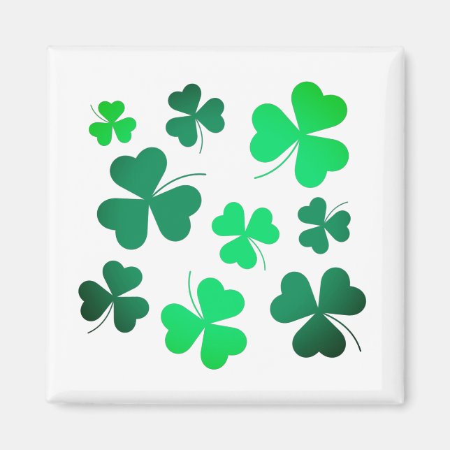 Clover Shamrock Irish Green Spring St Patrick Day  Magnet (Front)