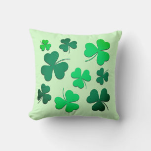 Clover Shamrock Irish Green Spring St Patricks Day Cushion