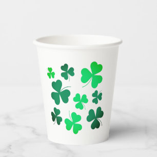 Clover Shamrock Irish Green Spring St Patricks Day Paper Cups