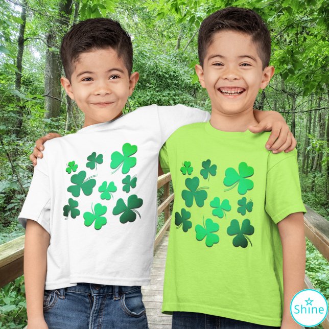Clover Shamrock Leaf Cute St Patrick's Day Ireland T-Shirt (Creator Uploaded)