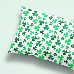 Clover, Shamrock, Leaf Patterns, Floral, Green Pil Pillowcase