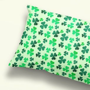 Clover Shamrock Pattern Modern Elegant Green Pillowcase