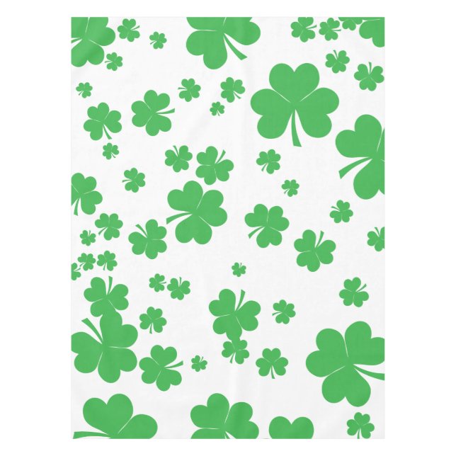 Clover shamrock, st patrick's day party, Irish Tablecloth (Front)